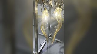 Lustre en cristal de luxe, éclairage LED moderne