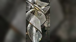 Lustre d'escalier en cristal de luxe