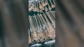 Escalier ruban de cristal pendentif lumière personnalisé européen lustre LED brossé suspendu