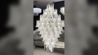Lustre en cristal de pluie en Cascade personnalisé, tiges dorées, galerie d'hôtel, Villa, Club, luxe, linéaire