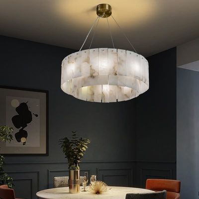 Lumières accrochantes de l'albâtre G9 de plafond décoratif moderne de lustre pour le bureau 1935lm