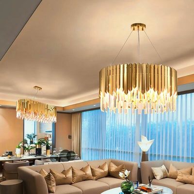grand or de luxe Crystal Chandelier High Translucent moderne de 4000K 5000K