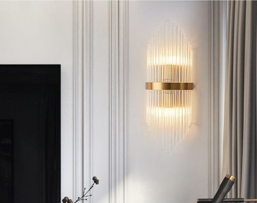 Bougeoirs modernes d'intérieur 7000lm E14*2 Crystal Sconce Lights de mur d'intense luminosité
