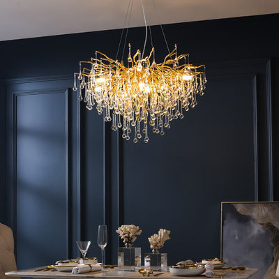 Lumière pendante moderne de G9 95lm/W Crystal Chandelier Glass Water Drop