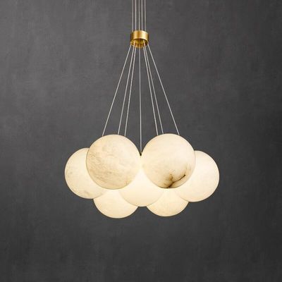Lustre espagnol de pendant d'albâtre d'en cuivre de salle à manger de style allumant 100lm/W