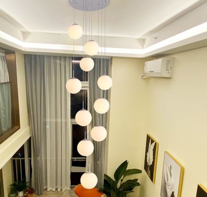 ODM pendant des lumières E27 de lustres modernes de groupe de boule en verre d'Ordic