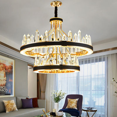 lumières pendantes intérieures 6500K de lustre de 500*350mm à 6500K pendant Crystal Ceiling Lights