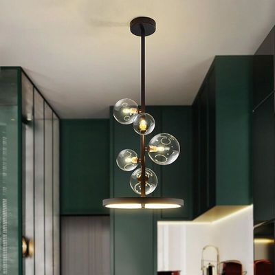 Accrocher nordique moderne a mené les lampes pendantes Dia28/48cm en verre de lampe avec long Polonais