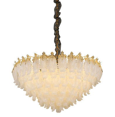 Or Crystal Chandelier Pendant Light L52*H33cm AC85V d'hôtel de villa à 265V