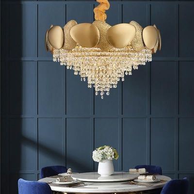 Le pendant de luxe de D60*H40cm E14 allume 4000K le grand rond Crystal Chandelier