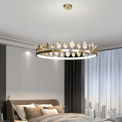 Le lustre pendant de feuille en laiton d'en cuivre de Dia40cm Dia60cm allume l'anti rouille tricolore