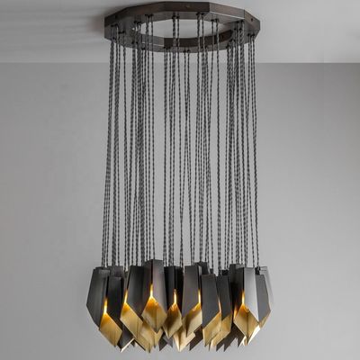 Le lustre pendant d'E14 E12 allume 54*3W en bronze de cuivre D70*H32