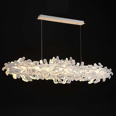 Le lustre pendant de table de salle à manger moderne de chrome allume la taille faite sur commande antirouille