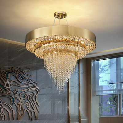Source lumineuse plaquée par or titanique de Crystal Chandeliers Electroplating E14 de centre commercial