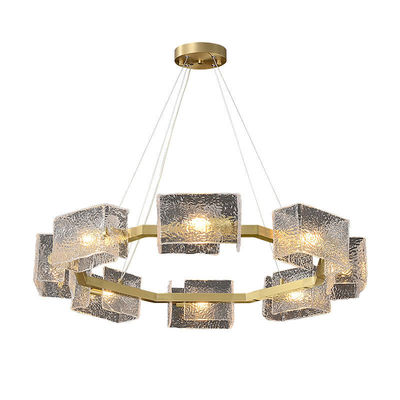Les lampes H65 décoratives modernes contemporaines en laiton arrosent la lumière en verre d'ondulation tricolore