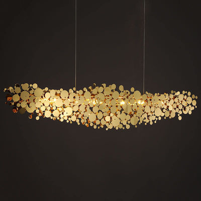 Lumière créative post-moderne de lustre pour la finition de Chrome d'or de la chambre à coucher 6000K 5000K