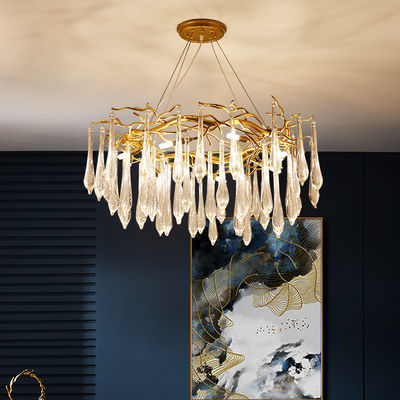 Le pendant à extrémité élevé de lustre de gouttelette d'eau allume AC220V 5m2 -35m2