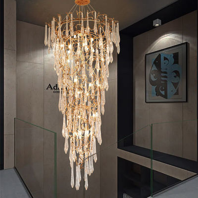Salle de séjour en cristal Chandeliers du hall de l'hôtel