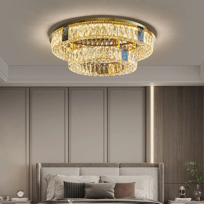 Grand hôtel affleurant rond multicouche de Crystal Chandelier Dimmable For Home de bâti