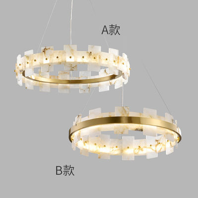 H65 cuivre haute dureté effet de marbre plafond de lumière pendant moderne lumières 15m2 à 25m2