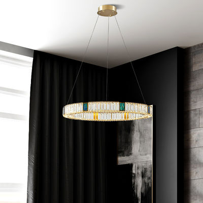 OEM moderne de LED éblouissant Crystal Ring Chandelier Double Ring pour le salon