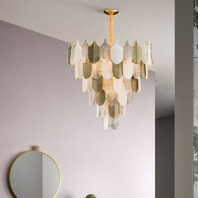 Lumière pendante d'électrophorèse d'ODM en verre moderne d'or