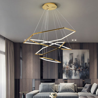 Lumières de plafond LED en acier inoxydable électroplaté Lumières de plafond LED en acier acrylique Lumière commerciale moderne E14
