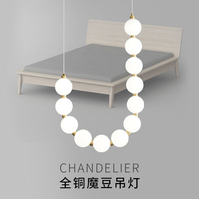 Lustre blanc pendant en verre linéaire de cachetage de plafonnier de boule en verre des lampes 135W 45W