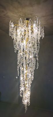 Les lustres verticaux en métal de plafonniers ont adapté l'ODM aux besoins du client de la lampe pendante 240V G9