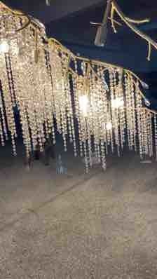 Chandelier de grand foyer en or transparent moderne 110V-240 85V-265V