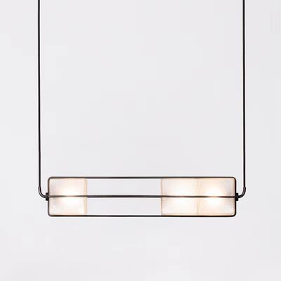 Lumières de plafond à LED blanc de sable de cristal 24W 48W 72W Bar Café Lumière de pendentif personnalisée