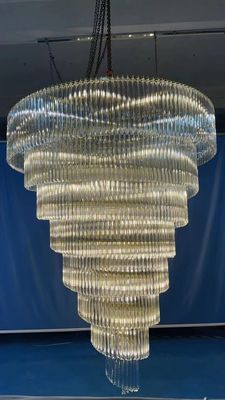 Lumière à pendentif de luxe haute qualité Grand lustre de foyer Durable