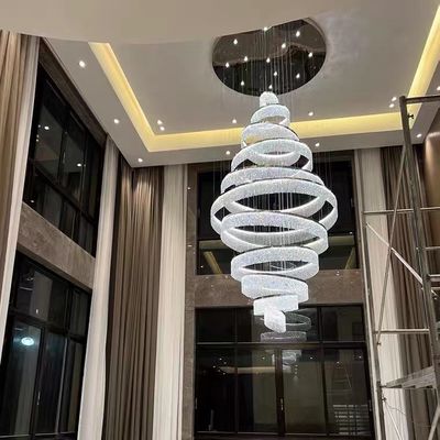 Lustre fait sur commande 240V de lobby d'hôtel de luxe