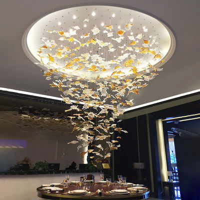 Lampe pendante adaptée aux besoins du client anti-éblouissante de lustre de feuille d'érable d'ODM