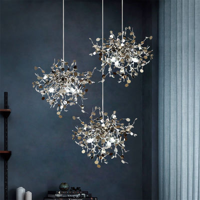 110V-240V a adapté les lumières aux besoins du client polies antirouille de lustre de Chrome de lampe pendante