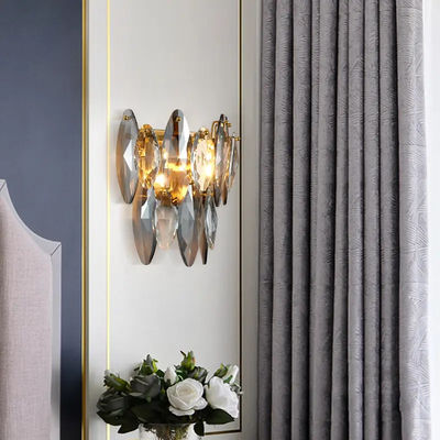 Chevet Crystal Chandelier Wall Sconces Lights moderne de salon 25*16*33cm