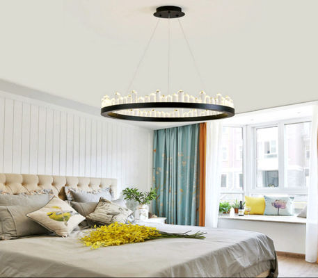 Circulaire moderne Ring Chandelier Indoor Gold Iron de 100cm/de cuivre/Crystal Chandelier