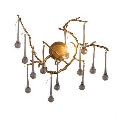 Contrôle de bouton en laiton lampe murale moderne lustre lampes murales