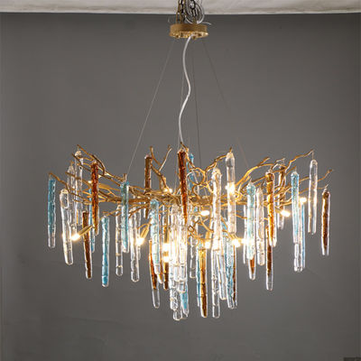 Lumières à pendentif personnalisées en verre coloré pour la décoration intérieure