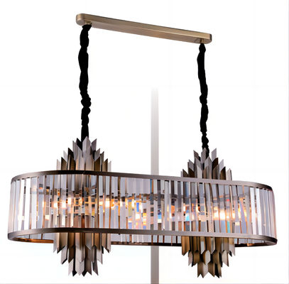 ISO9001 BSCI Économie d'énergie Chandelier commercial gris fumé cristallin Service personnalisé