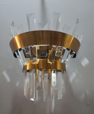 3000K - 6000K W8053 Décoration intérieure de lampe murale en cristal en métal doré