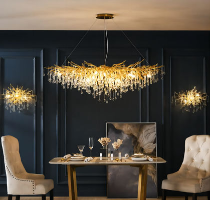 Lumière pendante moderne de G9 95lm/W Crystal Chandelier Glass Water Drop