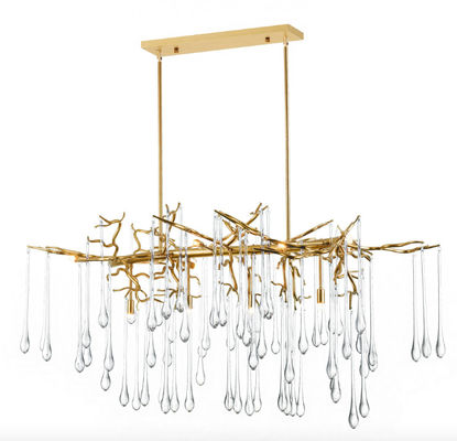 80 lustre moderne de baisse de C.P. Crystal Chandelier Square Clear Glass