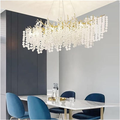 Plafond de salon de luxe moderne Crystal Entrée Chandelier d'éclairage Décoration de la maison