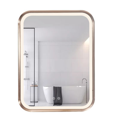 Fonction temps-température de lumière de miroir de salle de bains de la place LED