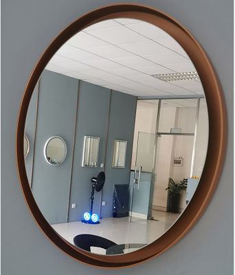 Miroirs de salle de bains lumineux carrés et circulaires avec cadre en plastique ABS