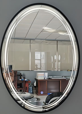 L'ovale en aluminium de cadre a illuminé le miroir 500*700MM de salle de bains