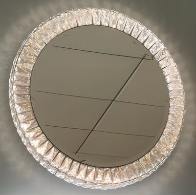Miroir de l'acier inoxydable LED Crystal Effect Mirror Crystal Vanity avec des lumières