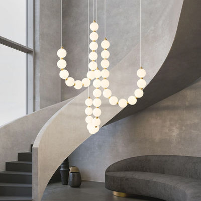 Lampes suspendues pour pare-brise en acrylique sur mesure avec plaque de plafond en cuivre H65