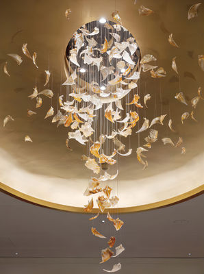 Villa Duplex Escalier Salon Créatif Chandelier personnalisé Lampe d'art à pendentif en verre